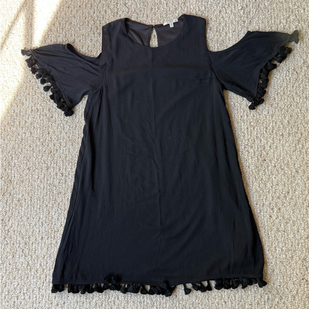 JODIFL Black Dress with Tassel Details Size Small - Picture 7 of 14